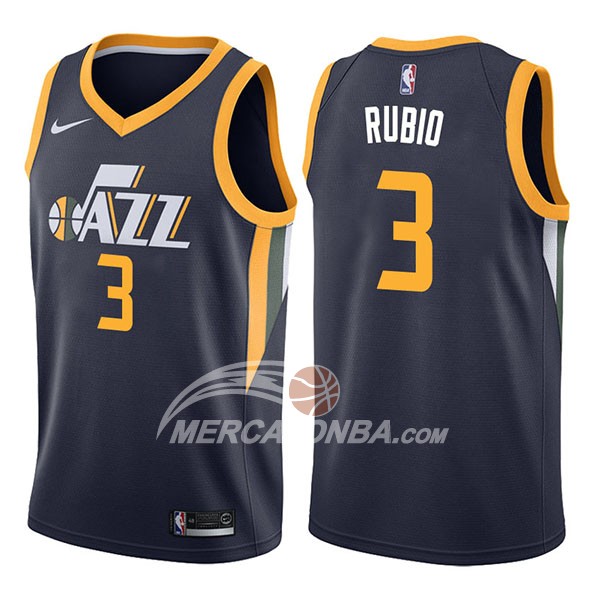 Maglia NBA Utah Jazz Ricky Rubio Icon 2017-18 Blu